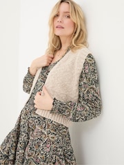 FatFace Talia Natural Pattern Waistcoat - Image 3 of 6