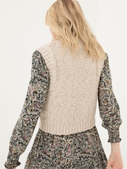 FatFace Talia Natural Pattern Waistcoat - Image 4 of 6