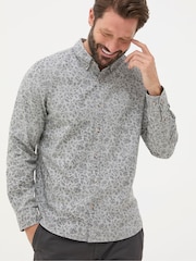 FatFace Grey Long Sleeve Sketch Floral Print Shirt - Image 1 of 5