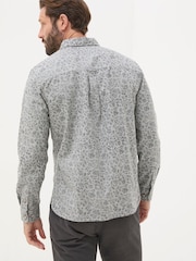 FatFace Grey Long Sleeve Sketch Floral Print Shirt - Image 2 of 5