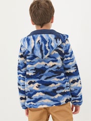 FatFace Blue Camo Zip Through Fleece - Image 2 of 5