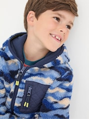 FatFace Blue Camo Zip Through Fleece - Image 4 of 5