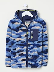 FatFace Blue Camo Zip Through Fleece - Image 5 of 5