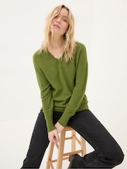 FatFace Arrabella Olive Green Jumper - Image 3 of 5