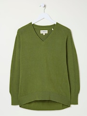 FatFace Arrabella Olive Green Jumper - Image 5 of 5
