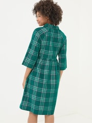 FatFace Sara Green Bubble Cord Check Dress - Image 3 of 5