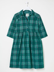 FatFace Sara Green Bubble Cord Check Dress - Image 5 of 5