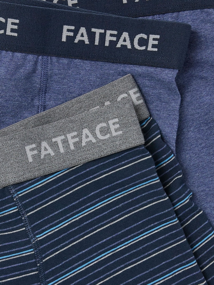 FatFace Blue Barton Stripe Boxers 2 Pack - Image 2 of 2