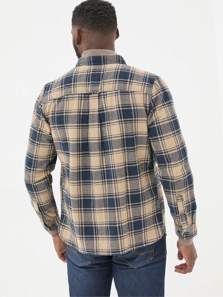 FatFace Blake Blue Buffalo Check Shirt - Image 2 of 6