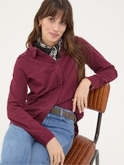 FatFace Sammy Burgundy Red Shirt Tunic - Image 4 of 6