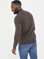 FatFace Rye Brown Half-Neck Jumper - Image 2 of 5