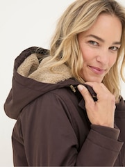 FatFace Petra Brown Parka Brown Coat - Image 5 of 6