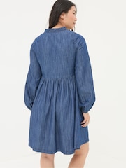 FatFace Corrie Blue Denim Dress - Image 2 of 6