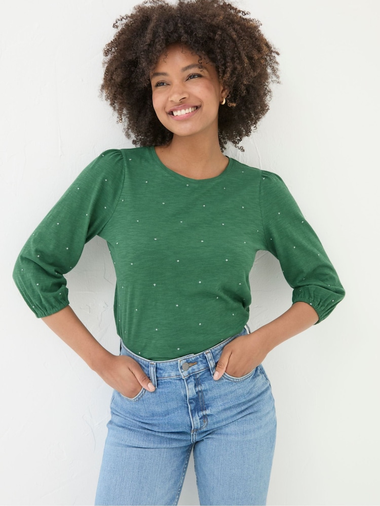 FatFace Penny Green Top - Image 1 of 2 FatFace Penny Green Top - Image 1 of 2