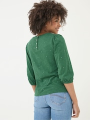 FatFace Penny Green Top - Image 2 of 2