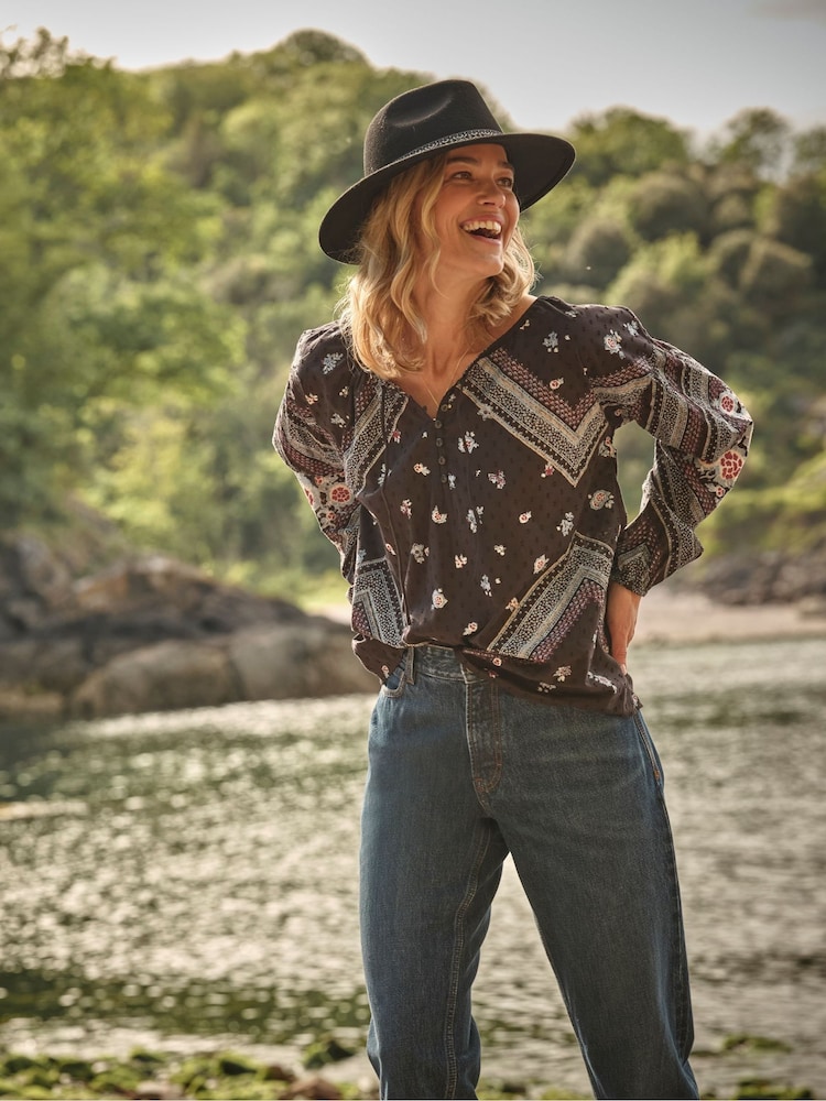 FatFace Ishana Black Frontier Blouse - Image 1 of 6