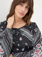 FatFace Ishana Black Frontier Blouse - Image 5 of 6
