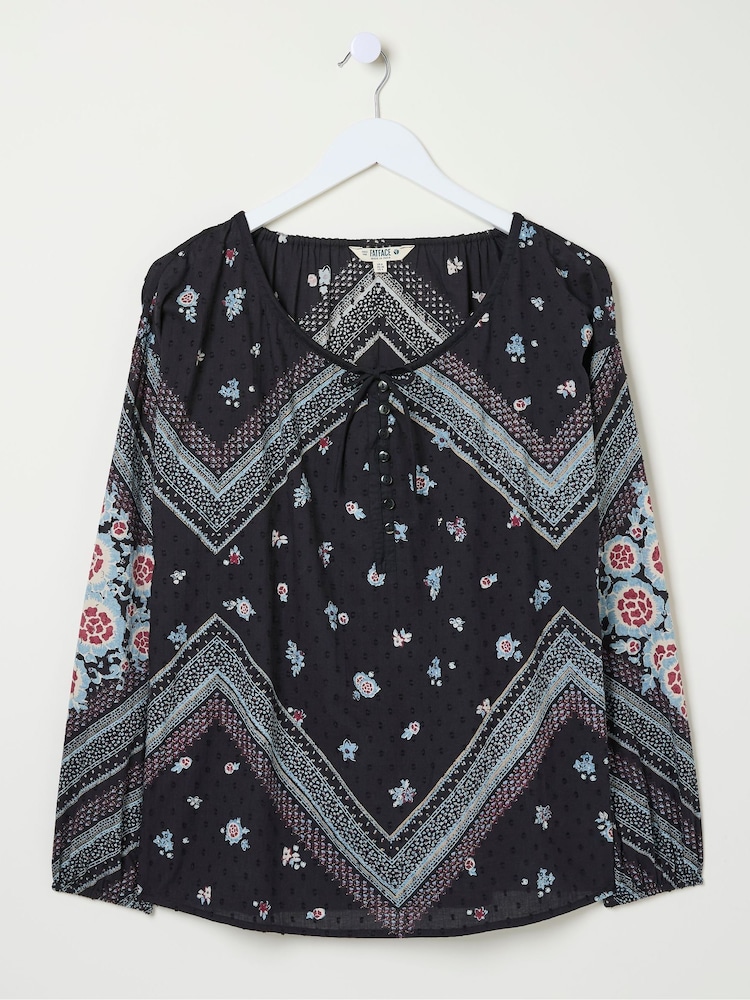 FatFace Ishana Black Frontier Blouse - Image 6 of 6