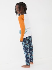 FatFace Blue Ice Dragon Pyjama Set - Image 3 of 5