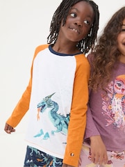 FatFace Blue Ice Dragon Pyjama Set - Image 4 of 5