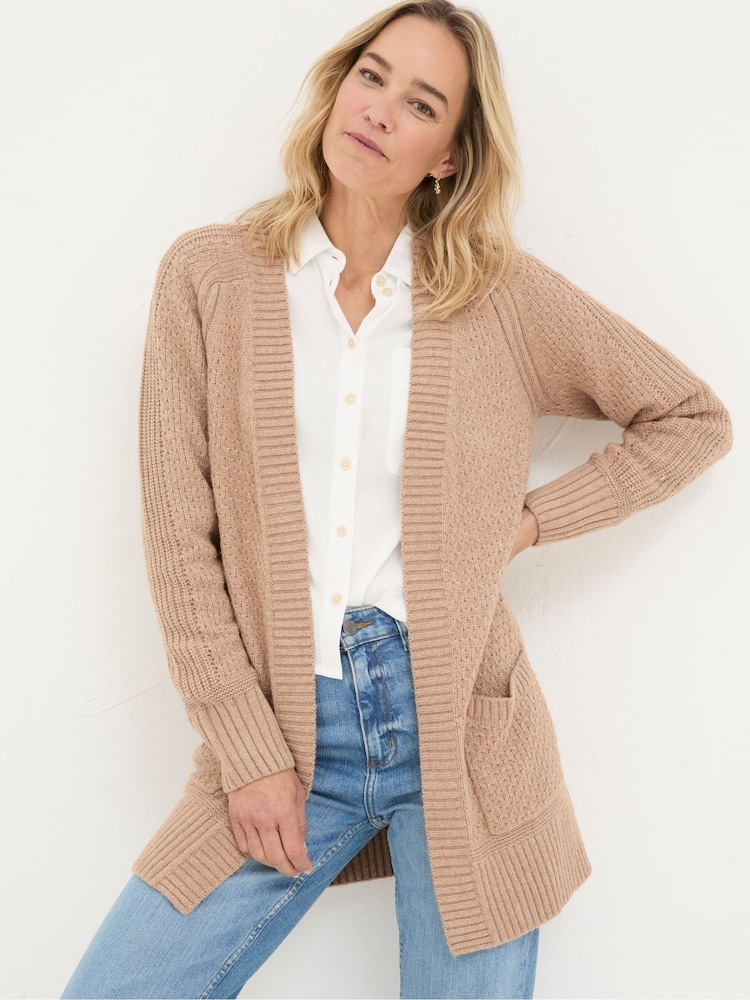 FatFace Hannah Natural Cardigan - Image 1 of 5