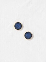 FatFace Gem Blue Studs Earrings - Image 1 of 2