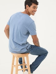 FatFace Blue Bike Chest Stripe T-Shirt - Image 3 of 6