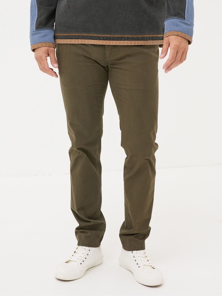 FatFace Dark Green Slim Heyshott Chinos - Image 1 of 6 FatFace Dark Green Slim Heyshott Chinos - Image 1 of 6