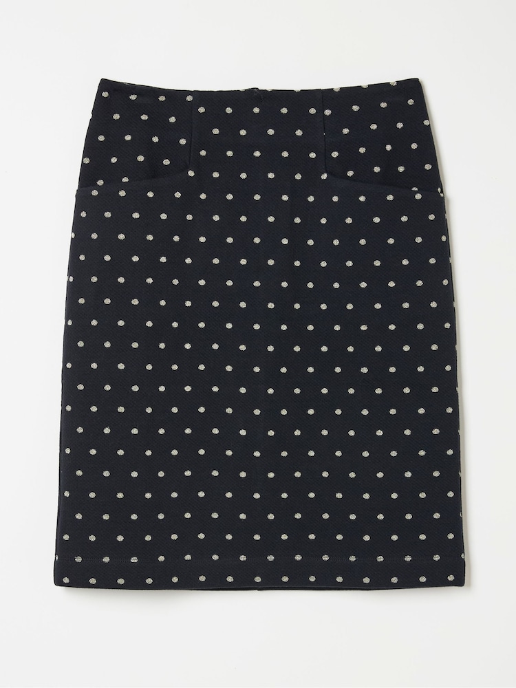 FatFace Jennie Black Metallic Spot Skirt - Image 5 of 5