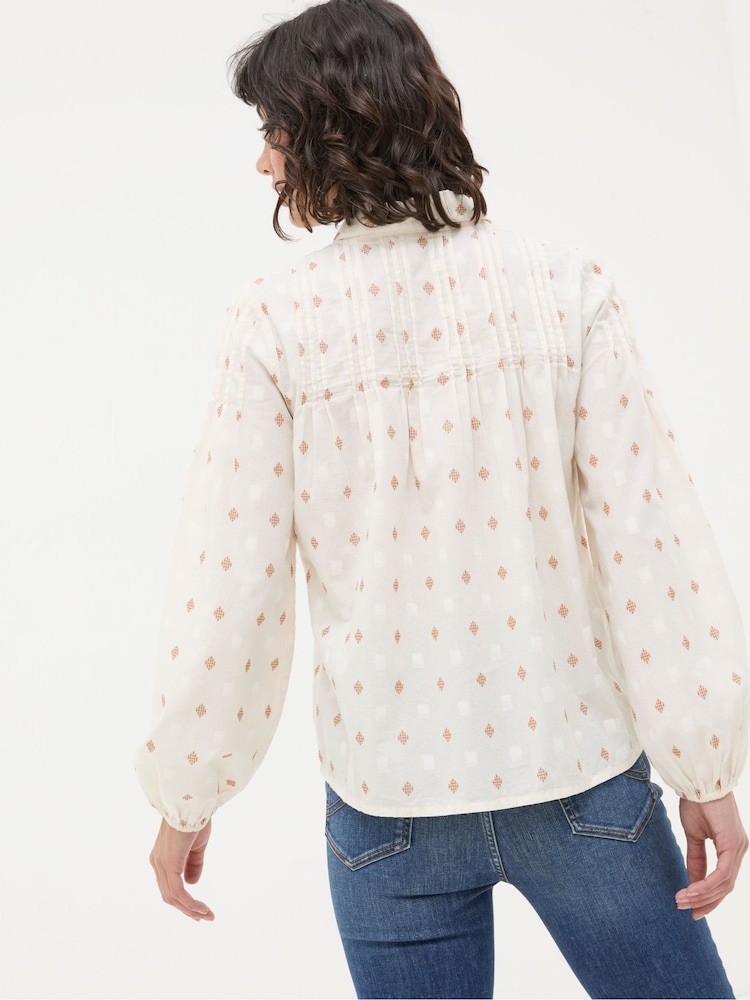 FatFace Elsie Ivory Dobby Blouse - Image 2 of 6