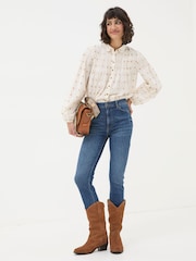 FatFace Elsie Ivory Dobby Blouse - Image 3 of 6