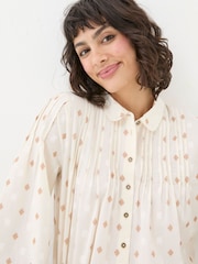 FatFace Elsie Ivory Dobby Blouse - Image 4 of 6