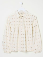 FatFace Elsie Ivory Dobby Blouse - Image 6 of 6