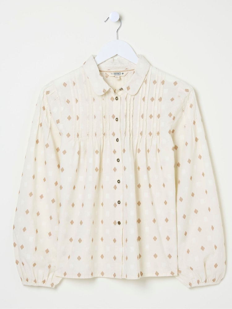 FatFace Elsie Ivory Dobby Blouse - Image 6 of 6