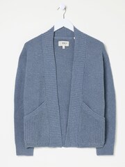 FatFace Clara Blue Cotton Cardigan - Image 5 of 5