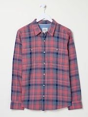 FatFace Davington Pink 100% Cotton Long Sleeve Check Shirt - Image 6 of 6