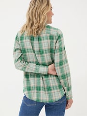 FatFace Olivia Green Waffle Check Shirt - Image 2 of 5