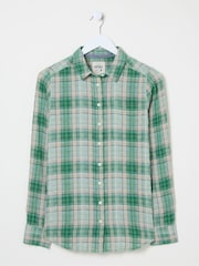 FatFace Olivia Green Waffle Check Shirt - Image 5 of 5
