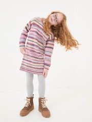FatFace Cream Stripe Jumper Dress - Image 1 of 5