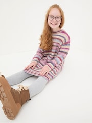 FatFace Cream Stripe Jumper Dress - Image 3 of 5