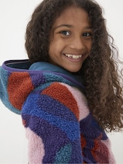 FatFace Purple Abstract Zip Through Fleece - Image 3 of 4