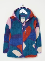 FatFace Purple Abstract Zip Through Fleece - Image 4 of 4