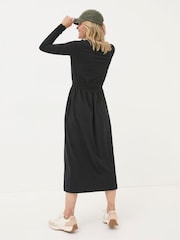 FatFace Navi Black Midi Jersey Dress - Image 2 of 5