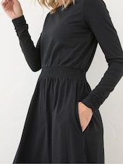 FatFace Navi Black Midi Jersey Dress - Image 3 of 5