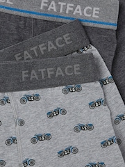 FatFace Grey 2 Pack of Motorbike Boxers - Image 2 of 2