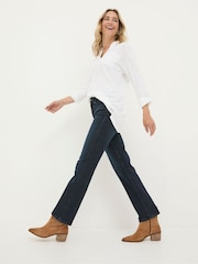 FatFace Carmel Denim Dark Blue Comfort Straight Jeans - Image 4 of 6