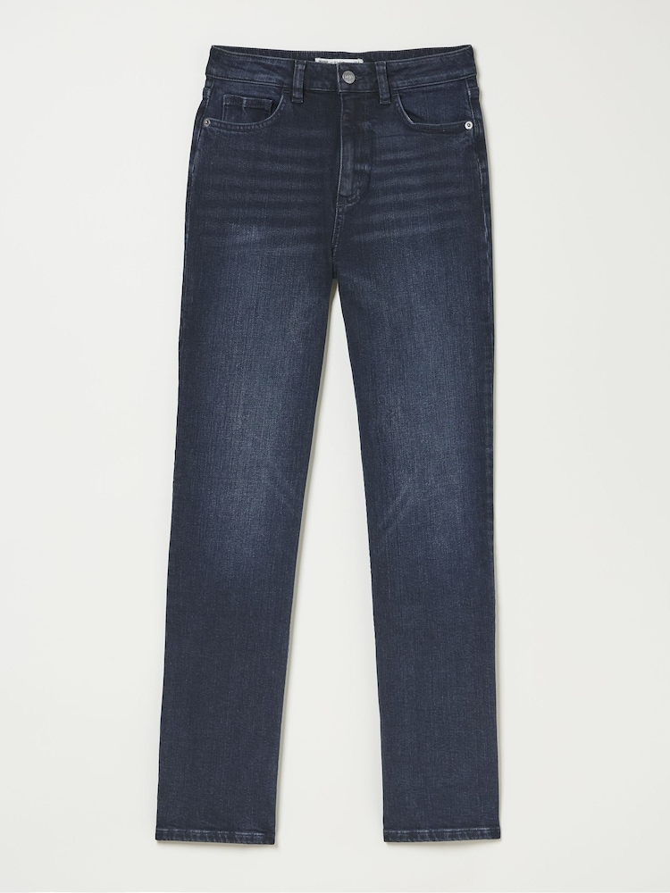 FatFace Carmel Denim Dark Blue Comfort Straight Jeans - Image 6 of 6