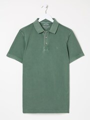 FatFace Green Pique Polo Shirt - Image 3 of 4