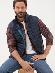 FatFace Blue Navy Dartmouth Gilet - Image 1 of 7
