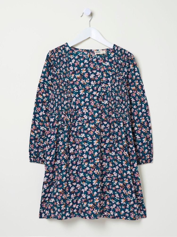FatFace Rhea Blue Floral Dress - Image 4 of 4